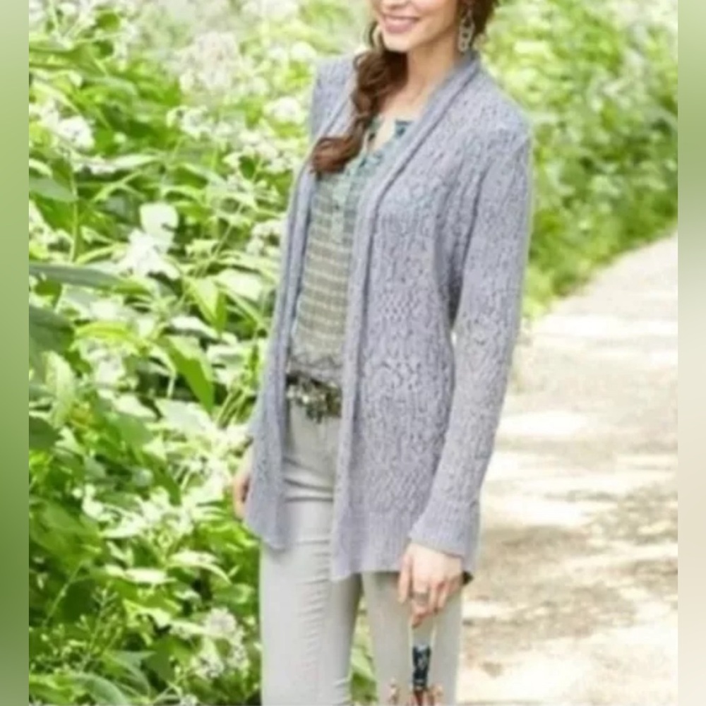 Matilda Jane M Gray Pixie Dust Secret Fields Cardigan Duster Sweater